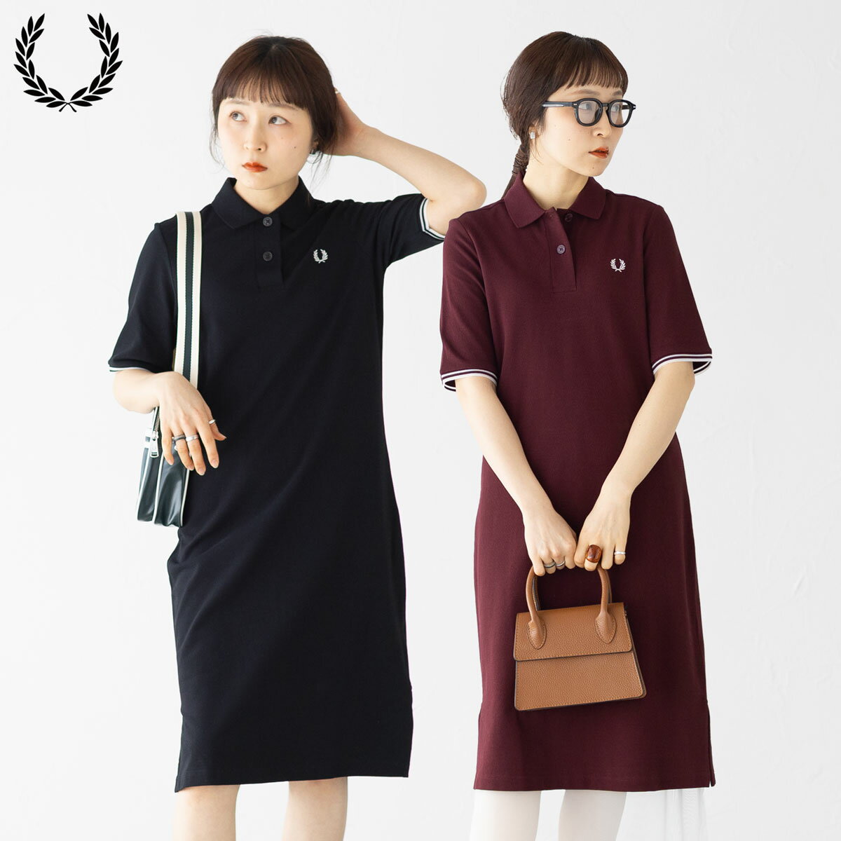 Rakuten - フレッドペリー FRED PERRY シアー ティップド ポロシャツ ドレス D2179 レディース