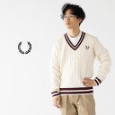 フレッドペリー FRED PERRY ケーブル ニット テニス ジャンパー K9722 メンズ レディース チルデンセーター