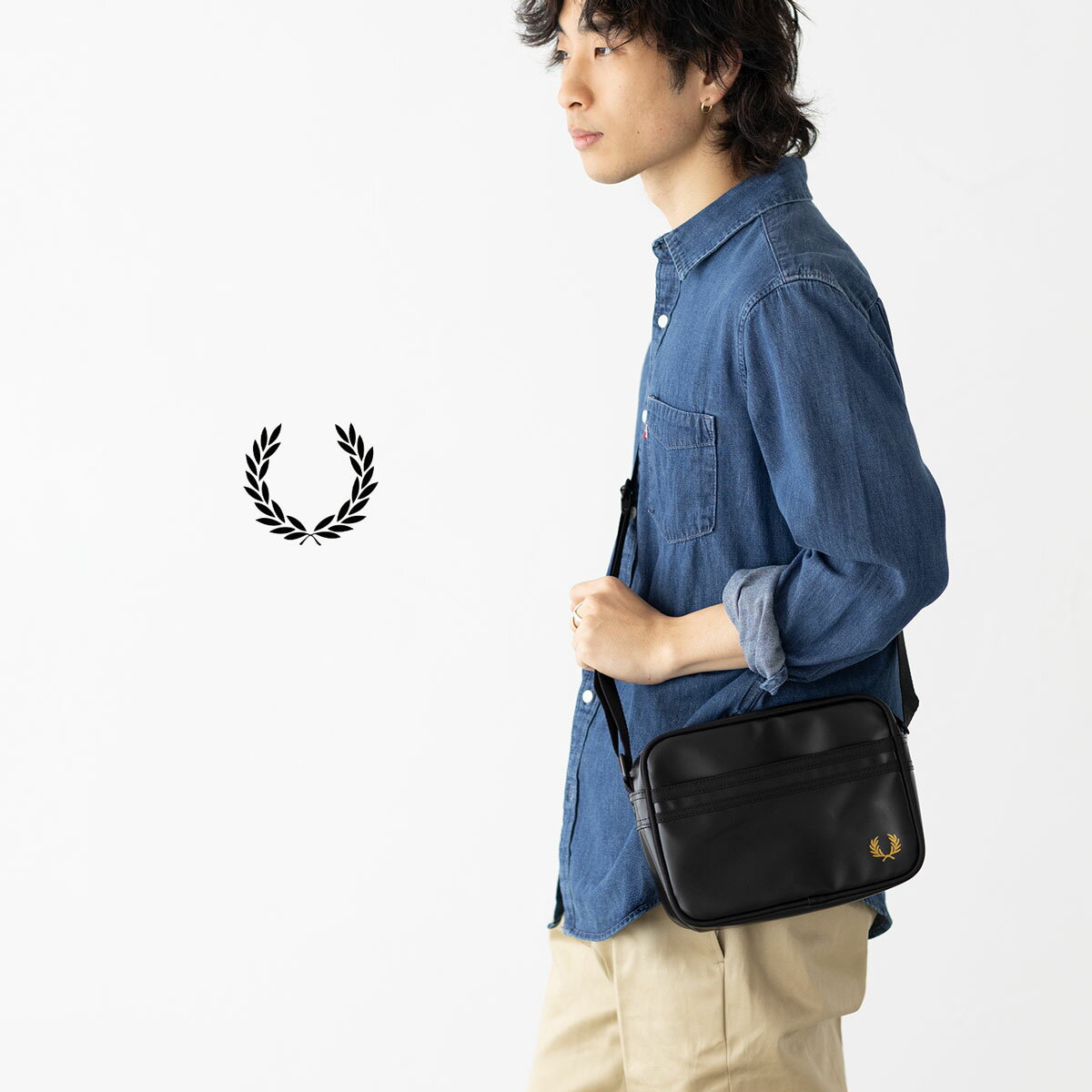 Rakuten - フレッドペリー FRED PERRY トーナル クラシック ミニ ショルダーバッグ L2169 メンズ レディース クロスボディ