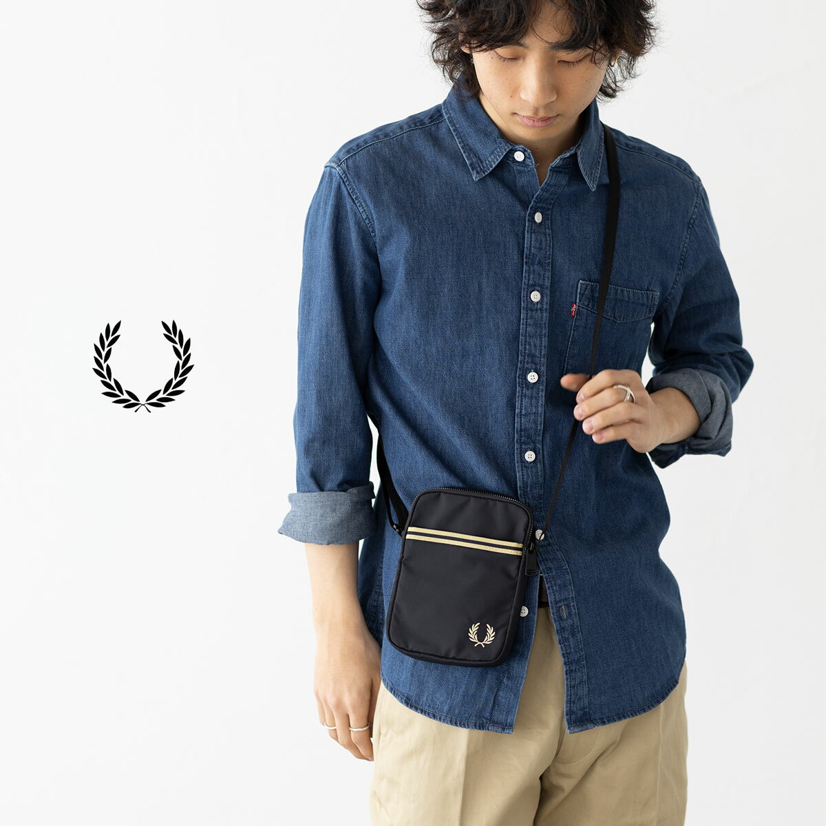 Rakuten - フレッドペリー FRED PERRY ティップド テープ スモール サイドバック L2809 メンズ レディース [ネコポス配送]