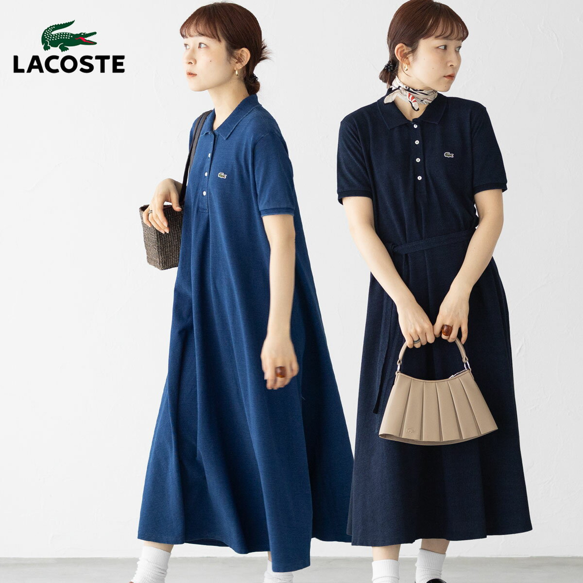 R*a様 ノースリーブポロドレス ネイビー 楽天市場】ラコステ ノースリーブ ポロ ドレスの通販