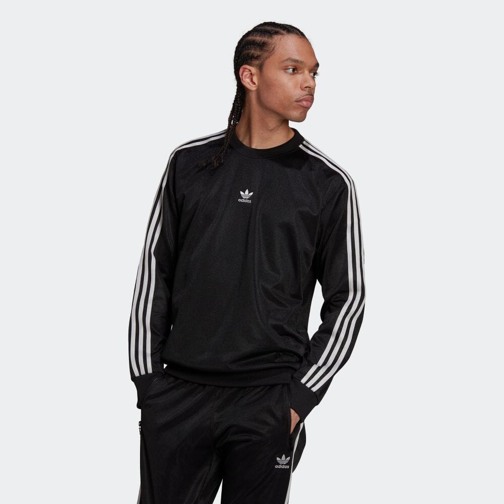 【20 OFF】 アディダス オリジナルス トレフォイル ハイシャイン クルーネック スウェットシャツ adidas originals BT698 HC1918 メンズ トレーナー