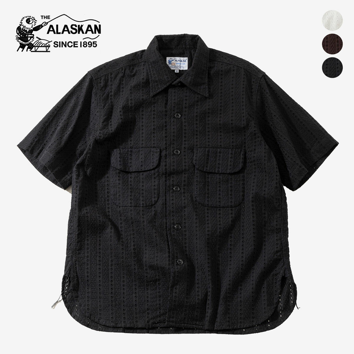 アラスカン ハコバ ストライプ シャツ THE ALASKAN AL261HS16011 メンズ オープンカラー 半袖 開襟シャツ