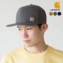 カーハート  帽子 メンズ カーハート キャップ フラットブリム ダック生地 Firm Duck Flat Brim Cap 101604 メンズ 帽子