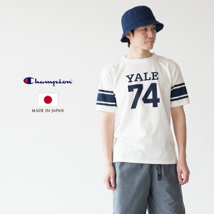 チャンピオン イェール大学公認 WIN 1/4スリーブ フットボール Tシャツ 日本製 TRUE TO ARCHIVES C3-R339