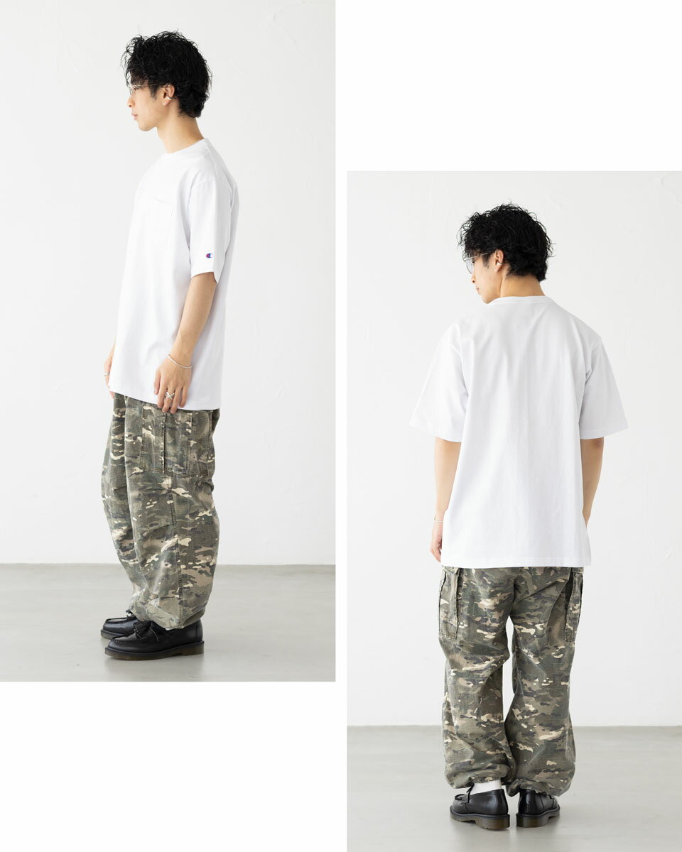 チャンピオン T1011 ポケット Tシャツ Champion 25SS MADE IN USA ティーテンイレ...