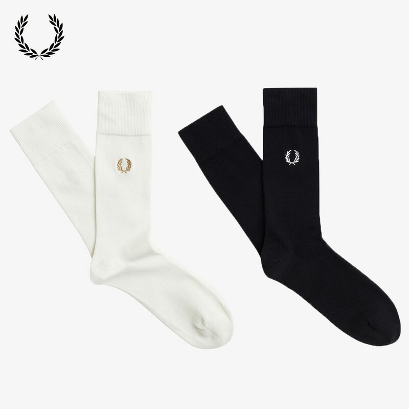 フレッドペリー 靴下 メンズ フレッドペリー クルー ソックス FRED PERRY クラシック ローレルリース 一足組 C7135 メンズ レディース [クロネコゆうパケット可/3点まで]