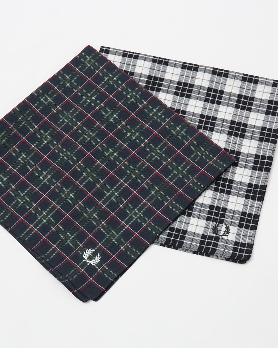 フレッドペリー チェック ハンカチ FRED PERRY タータンチェック マドラスチェック...