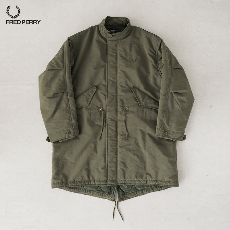 【20%OFF】フレッドペリー モッズコート ミックス パネル フィッシュテール コート