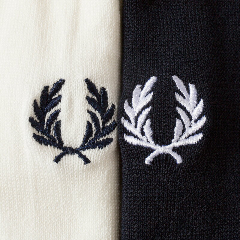 フレッドペリー 日本製 エンブロイダリー クルーソックス FRED PERRY F20006 メン...