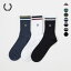 フレッドペリー ティップド ショート ソックス 日本製あり 一足組 FRED PERRY F19998 テニス クルー ソ..