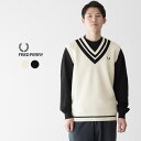 フレッドペリー チルデン ベスト FRED PERRY ストライプド Vネック タンク Striped Trim V-Neck Tank K5540