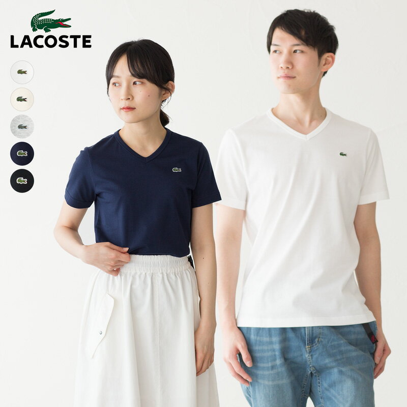 [製造中止・日本製]ラコステ 半袖 Vネック Tシャツ TH632E／TH632EL／TH632EM ワンポイント [ネコポス可]