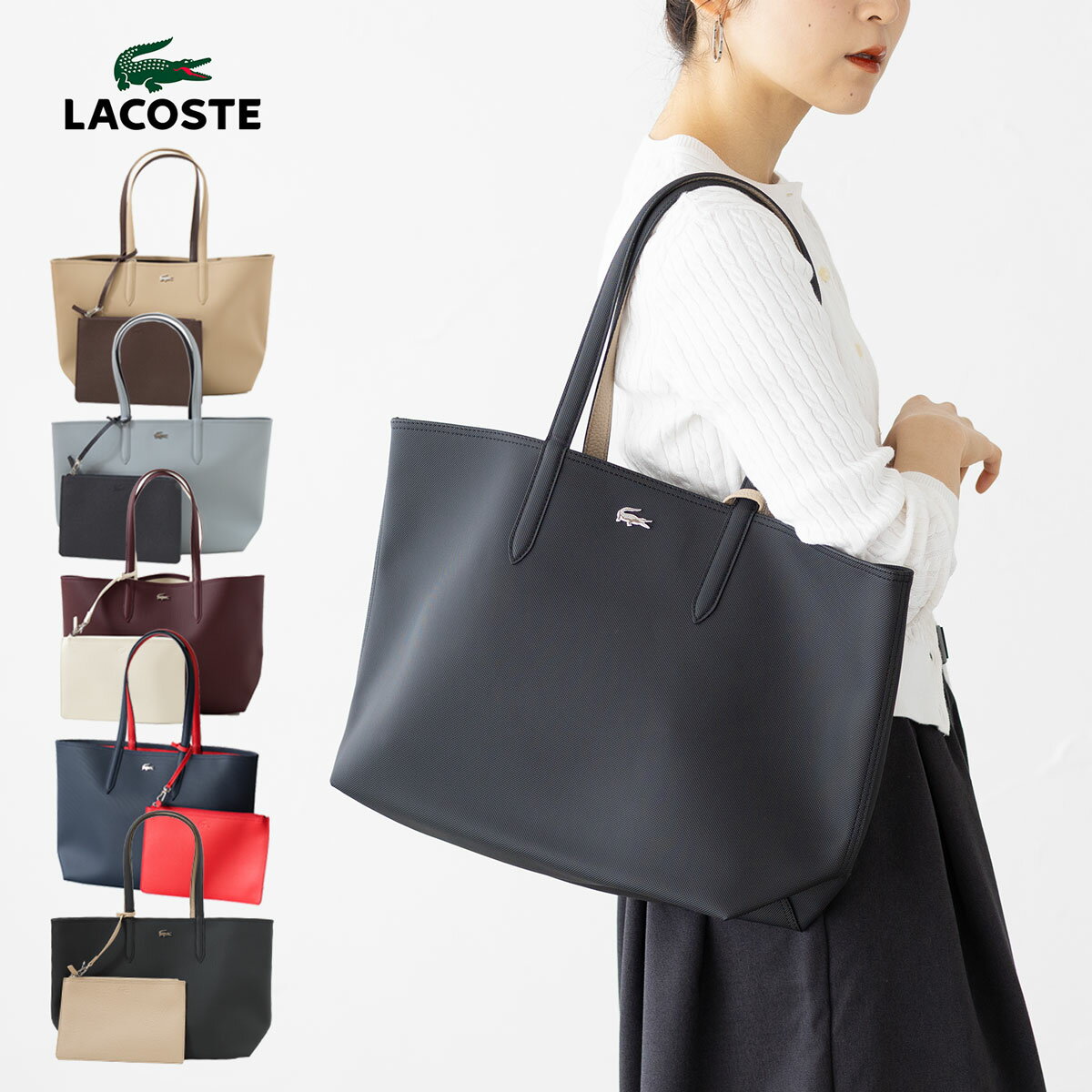 �饳���� ��С����֥� �ȡ��� �Хå� LACOSTE NF2142AA �ݡ����󥯥�å��Хå��դ�