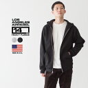 ロサンゼルスアパレル パーカー 14OZ ヘビーフリース ジップアップ パーカー LOS ANGELES APPAREL HF-10 ロスアパ スウェット