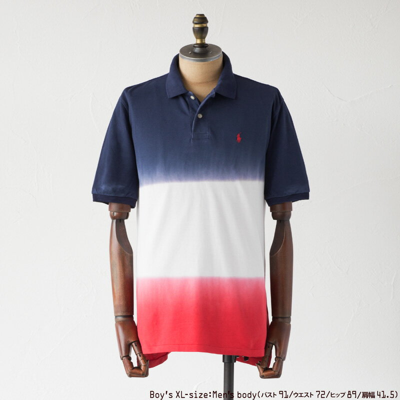 ポロ・ラルフローレン ボーイズ タイダイ染め メッシュ ポロシャツ POLO RALPH LAUREN BOY'S MESH POLO SHIRTS メンズ レディース 男女兼用 ワンポイント ポロ刺繍