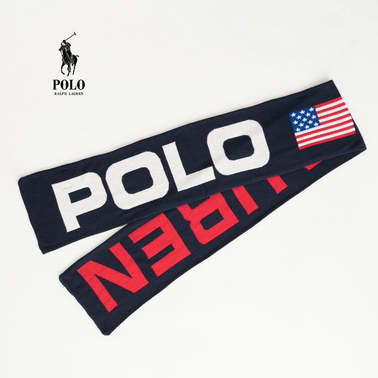 ラルフローレン ポロスポーツ マフラー POLO RalphLauren ポロ ラルフローレン ニット ジャカード スカーフ