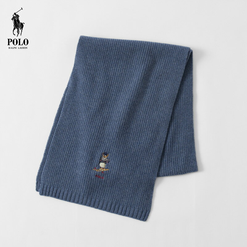 ラルフローレン マフラー（メンズ） ポロベア マフラー PC0769 チャンキーリブ ベアー スカーフ POLO RalphLauren [クロネコゆうパケット可]