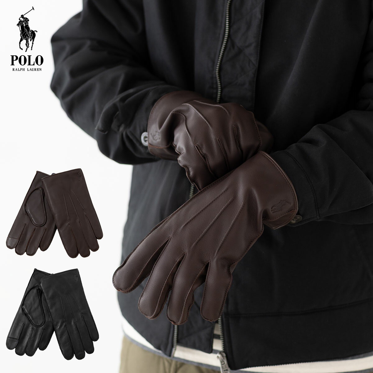 ポロ ラルフローレン レザー 手袋 ナッパ タッチ グローブ POLO RalphLauren PG0100 メンズ スマートフォン対応