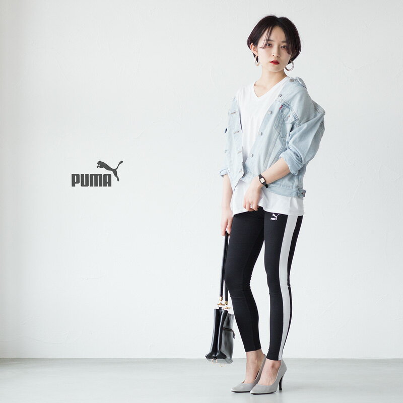 プーマ T7 アーカイブ ロゴ レギンス 576283-01 [ネコポス可]