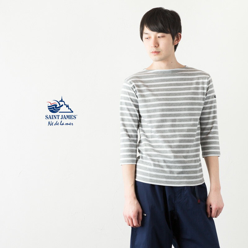 日本正規品 セントジェームス モーレ 3/4 薄手 七分袖 Tシャツ [ボーダー] 08JC183-1R レディース メンズ ピリアック生地[ネコポス配送] - Image 3