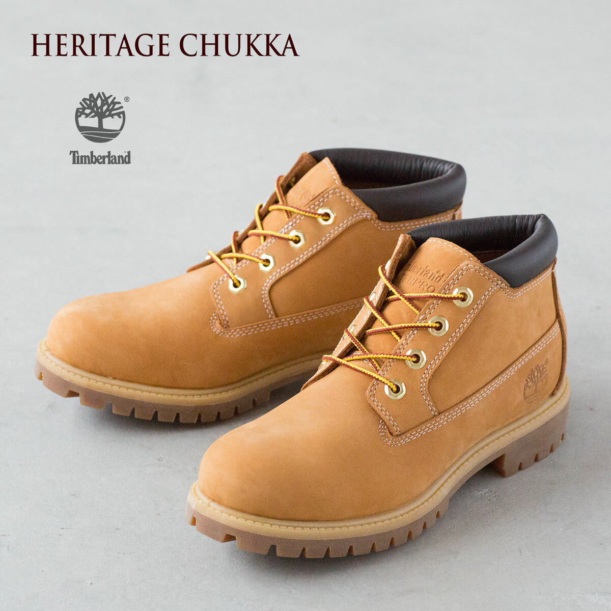 ティンバーランド ウォータープルーフ チャッカ ブーツ Timberland 123061 ローカット ヘリテージ ウィートヌバックレザー