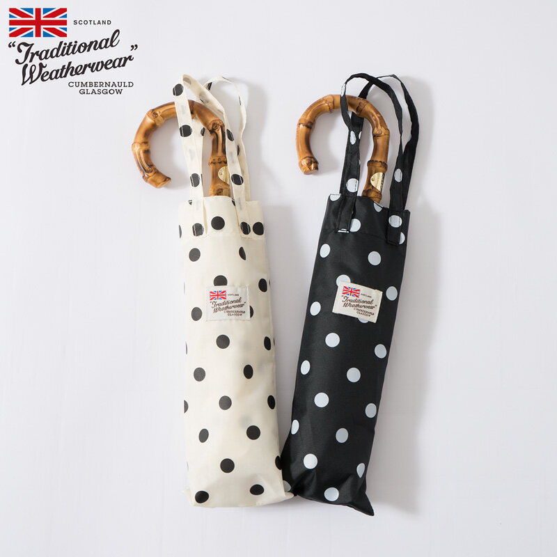 トラディショナル ウェザーウェア 晴雨兼用 折りたたみ傘 フォールディング バンブー ミニ [ドット] SLGGO0259BU レディース メンズ 水玉のサムネイル