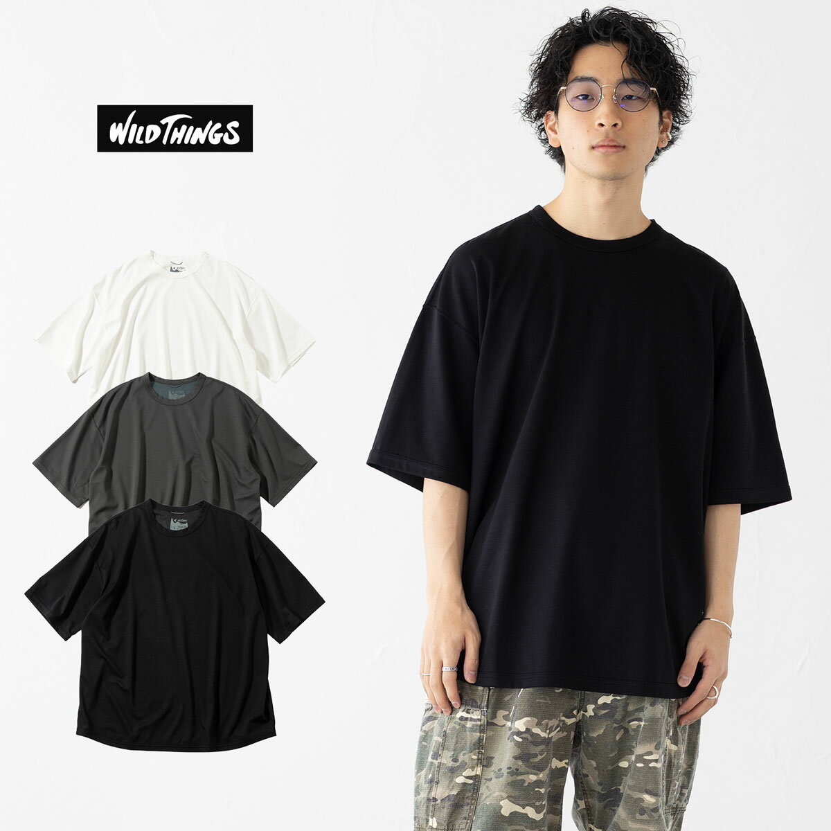 Rakuten - ワイルドシングス アイスパック Tシャツ 2025モデル 冷感 WILD THINGS WT25059KB メンズ オーバーサイズ カットソー