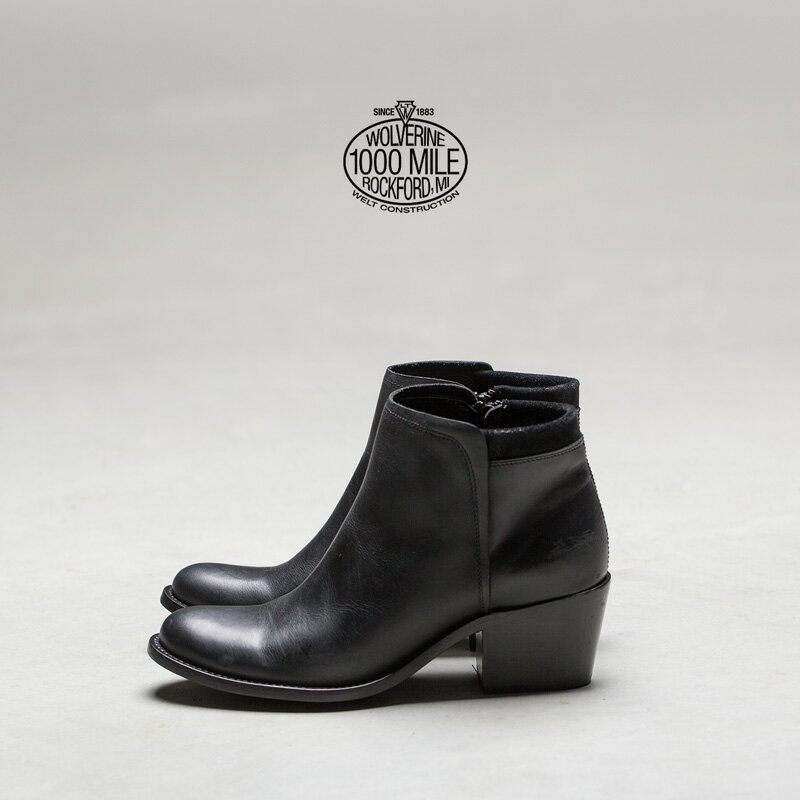 【傷ありB品】ウルヴァリン 1000マイル Zadie ジップ・アンクルブーツ US7/24.0cm W40215