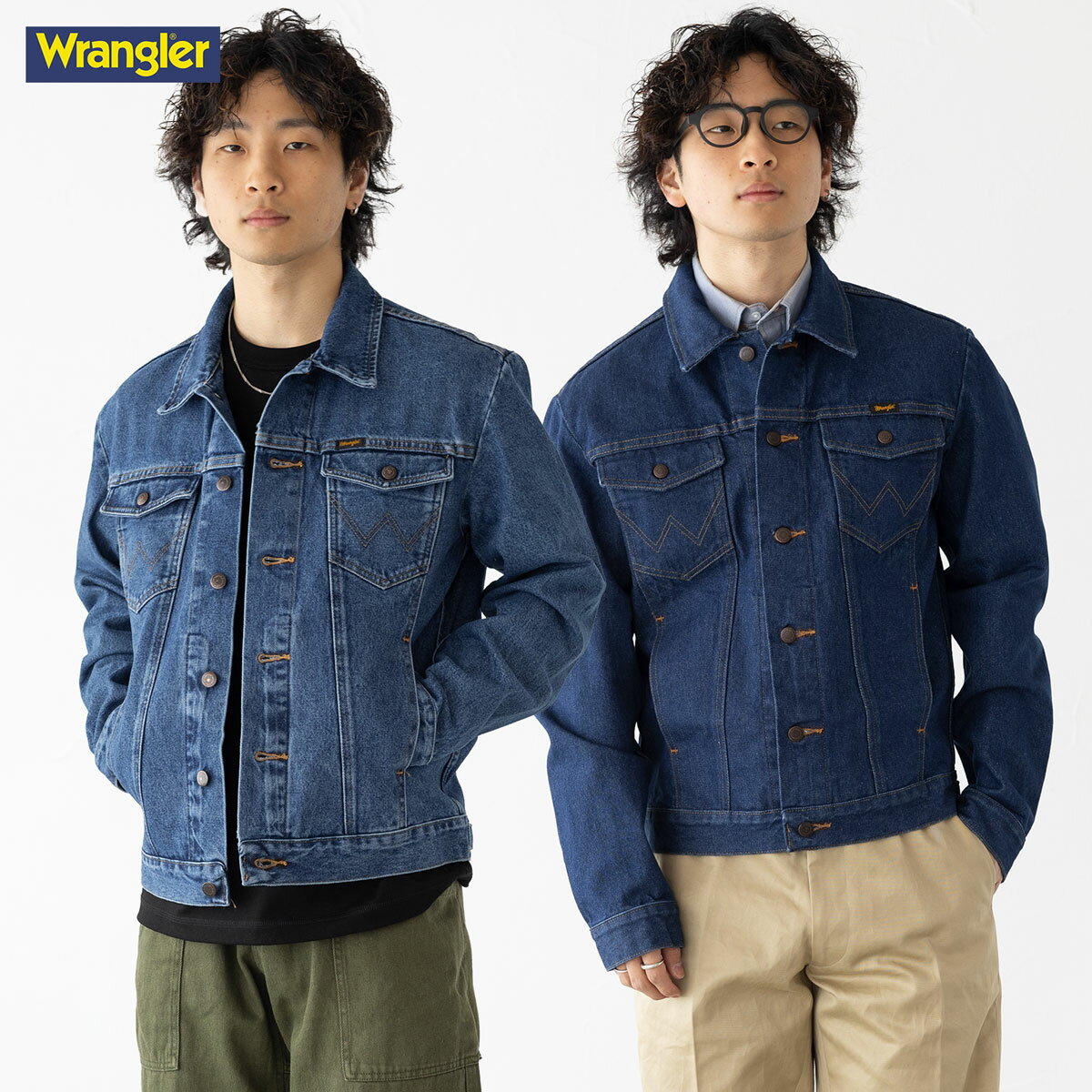 米国直輸入 ラングラー デニムジャケット Wrangler 74145PW 112335728 カウボーイカット Gジャン UNLINED 14oz メンズ ブロークンツイル