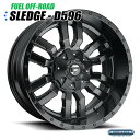 【20インチ 9J】Fuel Offroad D596 Sledge マットブラック 1本