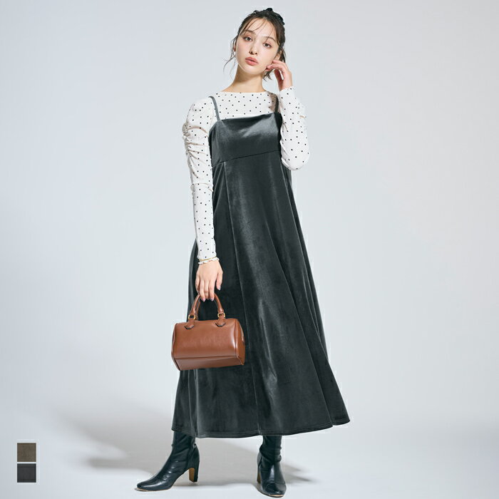 ベロアキャミワンピース レディース メール便不可 coca コカのサムネイル