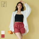 セール★1690円→990円 パンツ レディース ショートパンツ 撥水加工 サイドライン ワッシャー ウエストゴム ポケット GC メール便可 24ss coc...