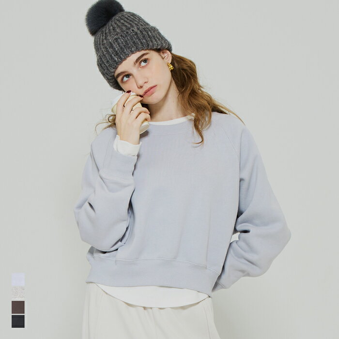 ラグランクロップドスウェット レディース メール便不可 coca コカのサムネイル