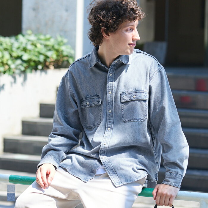 8.5ozデニムシャツ メンズ メール便不可 coca コカのサムネイル