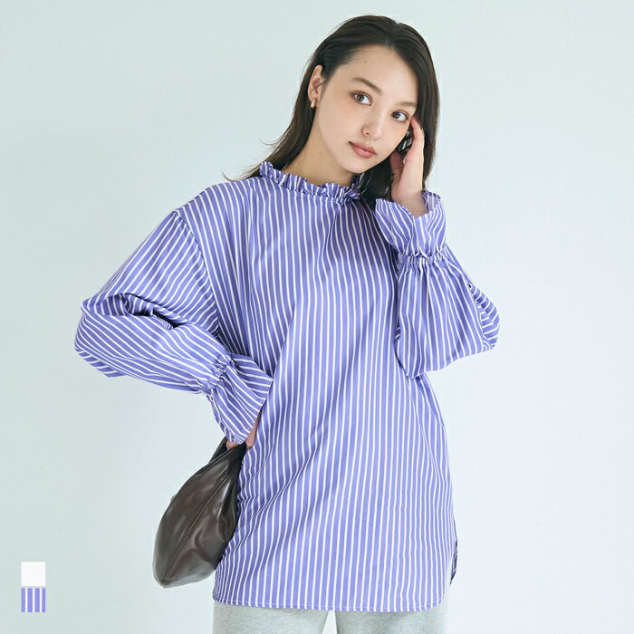 スタンドフリルブラウス レディース メール便不可 coca コカのサムネイル