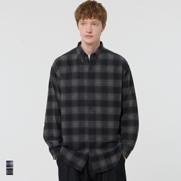 ネルチェック長袖シャツ メンズ メール便不可 coca コカ