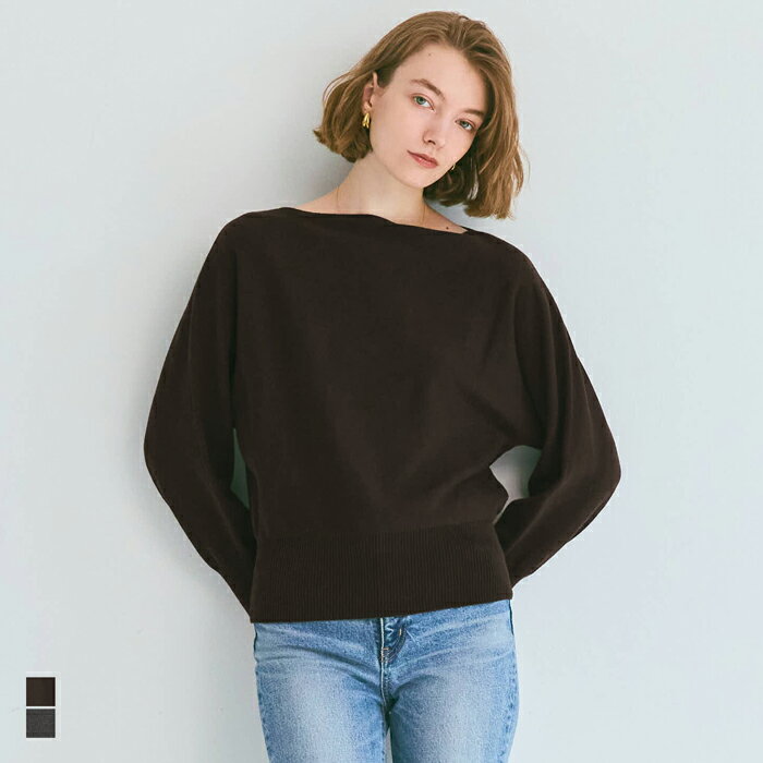 【予約10/23頃発送】ボートネックドルマンニット レディース メール便不可 coca コカのサムネイル