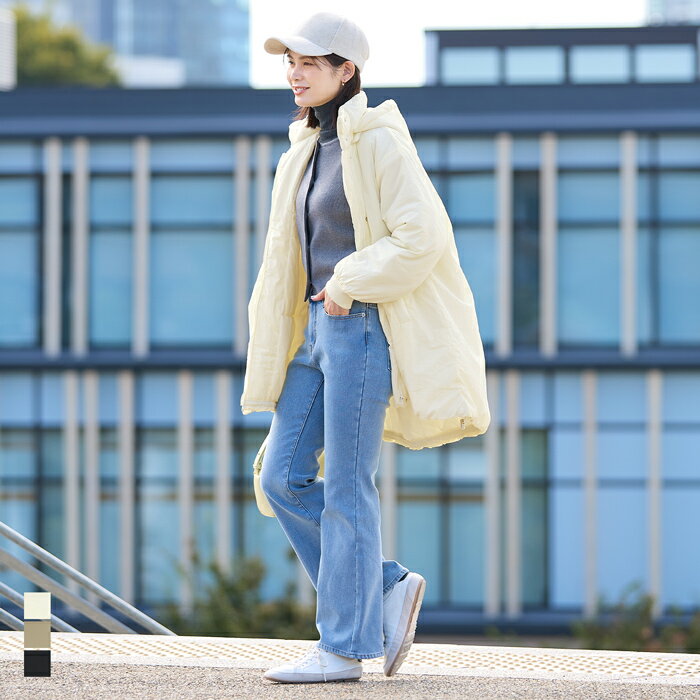 ウォッシャブル 中綿ロングブルゾン レディース 送料無料/メール便不可 coca コカのサムネイル