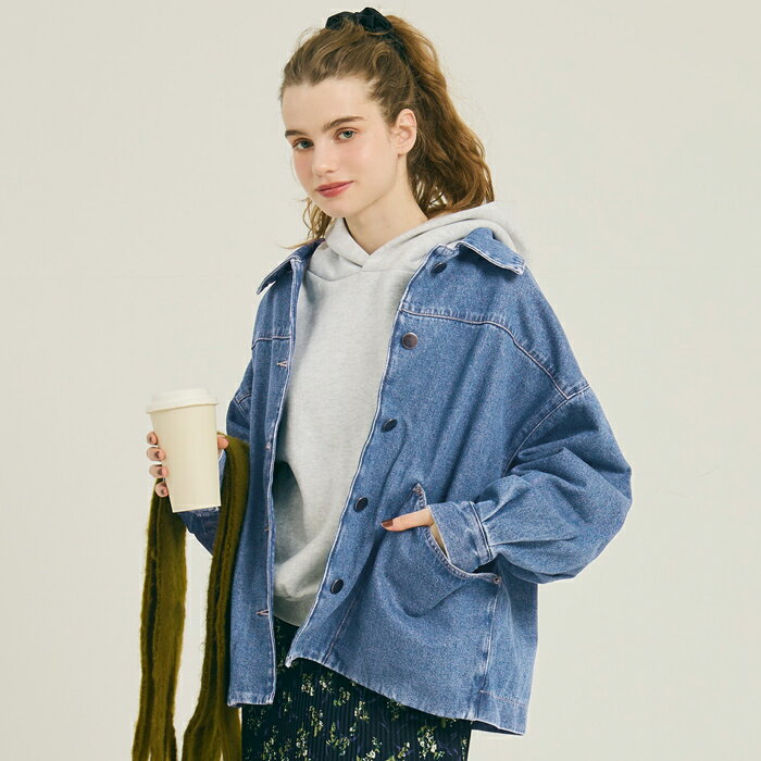 オーバーサイズデニムジャケット レディース 送料無料/メール便不可 coca コカのサムネイル