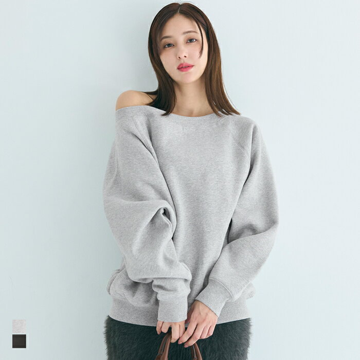 裏起毛 オフショルダースウェット レディース メール便不可 coca コカのサムネイル