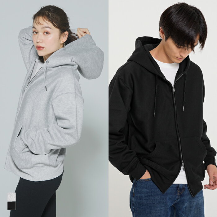 ポリエステル裏起毛ベーシックZIPパーカー メンズ レディース メール便不可 coca コカのサムネイル