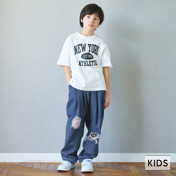 楽天coca「コカ」セール★1990円→1490円 ダメージ加工デニムタックパンツ キッズ メール便不可 coca コカ