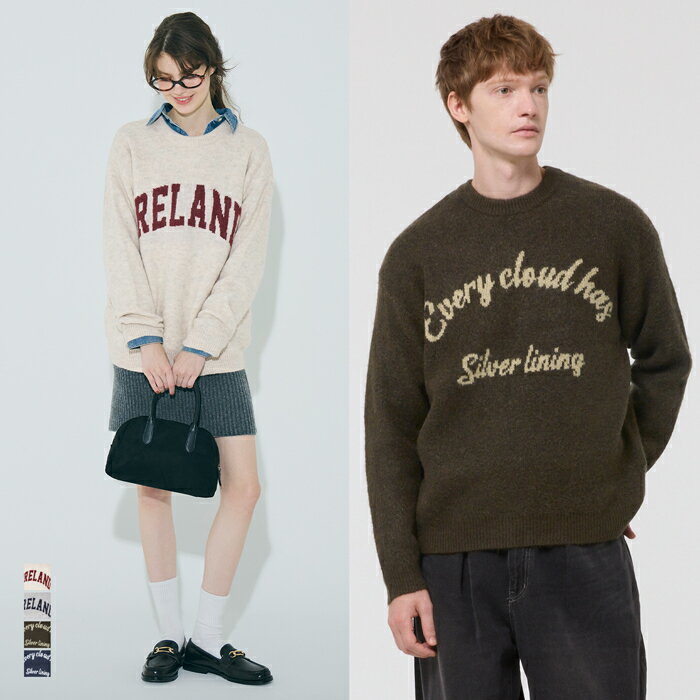 ブラックフライデー価格2490円→1990円★モヘヤ風アソートロゴニットトップス メンズ メール便不可 coca コカのサムネイル