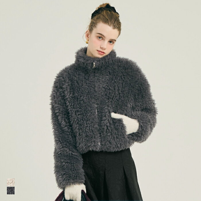 フェイクファーショートジャケット レディース メール便不可 coca コカのサムネイル