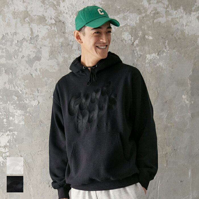 セール★2690円→1490円 パーカー メンズ 裏起毛 フーディー ロゴ 英字 刺繍 リブ 長袖 ミディアム丈 ポケット メール便不可 23aw coca コ...