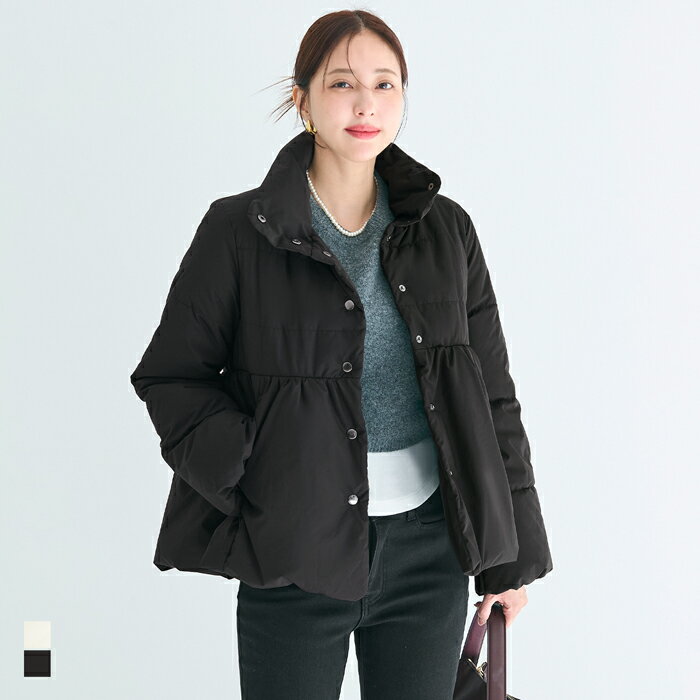 ウォッシャブル 中綿スタンドカラーフレアブルゾン レディース 送料無料/メール便不可 coca コカのサムネイル