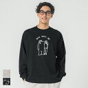 Tシャツ メンズ カットソー ロンT イラスト コットン プリント ベア 長袖 クルーネック ドロップショルダー メール便不可 23aw coca コカ