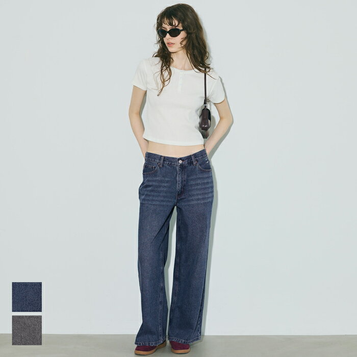 ローライズワイドデニム レディース メール便不可 coca コカのサムネイル