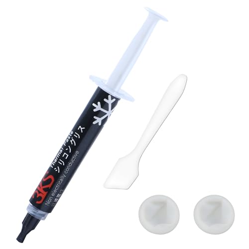 CPUグリス 3KS 12.8W/M.K 4g 熱伝導グリース 高性能 熱伝導率 絶縁タイプ ヘラ付き 低粘度 耐久性 硅脂..